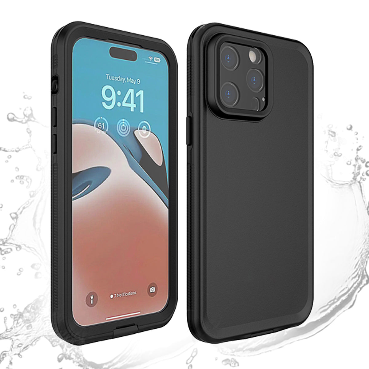 For iPhone 15 Pro TPU PC PET 3m Underwater Protection Phone Cover IP68 Waterproof Diving Case For iPhone 15 Pro TPU PC PET 3m Underwater Protection Phone Cover IP68 Waterproof Diving Case